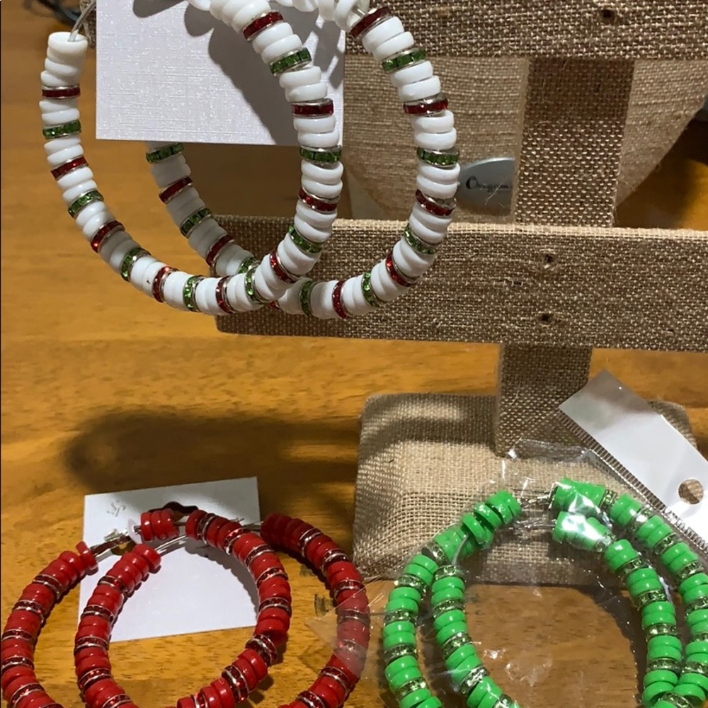 Earrings different colors large size